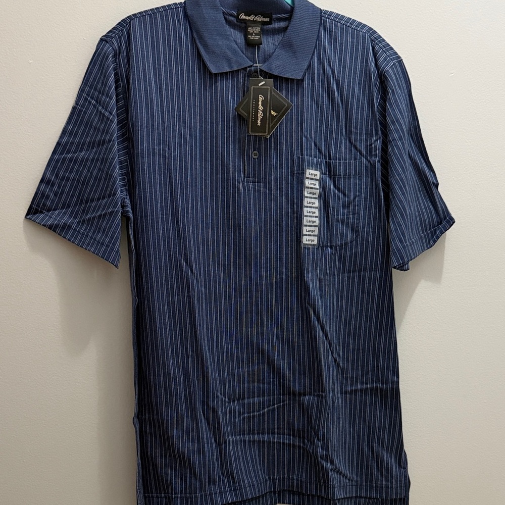 Casual Edition Navy Striped Polo Shirt
